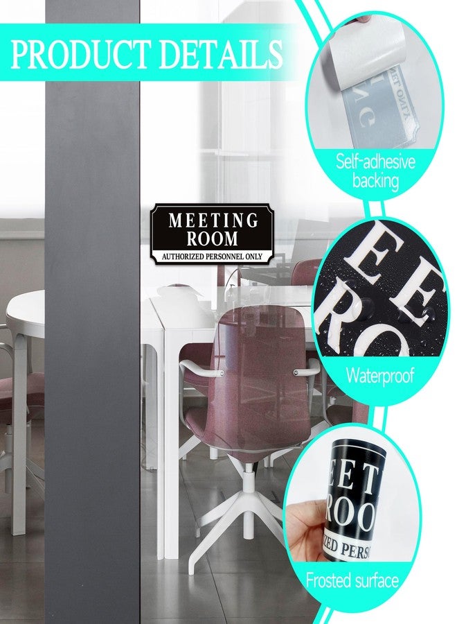 LUHIMO Meeting Room Sign for Door, Self-adhesive Durable Conference Room Name Sign Sticker, Staff Only Signage for Business, Home, Office, School - Image 3