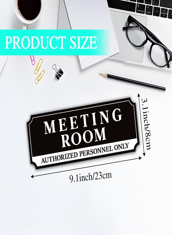 LUHIMO Meeting Room Sign for Door, Self-adhesive Durable Conference Room Name Sign Sticker, Staff Only Signage for Business, Home, Office, School - Image 2