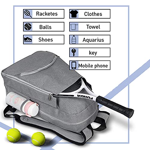 No branded Tennis Bag Tennis Backpack - Tennis Bags for Women and Men to Hold 1 or 2 Tennis Rackets/Racquets, Multifunctional Sports Bag - Image 2