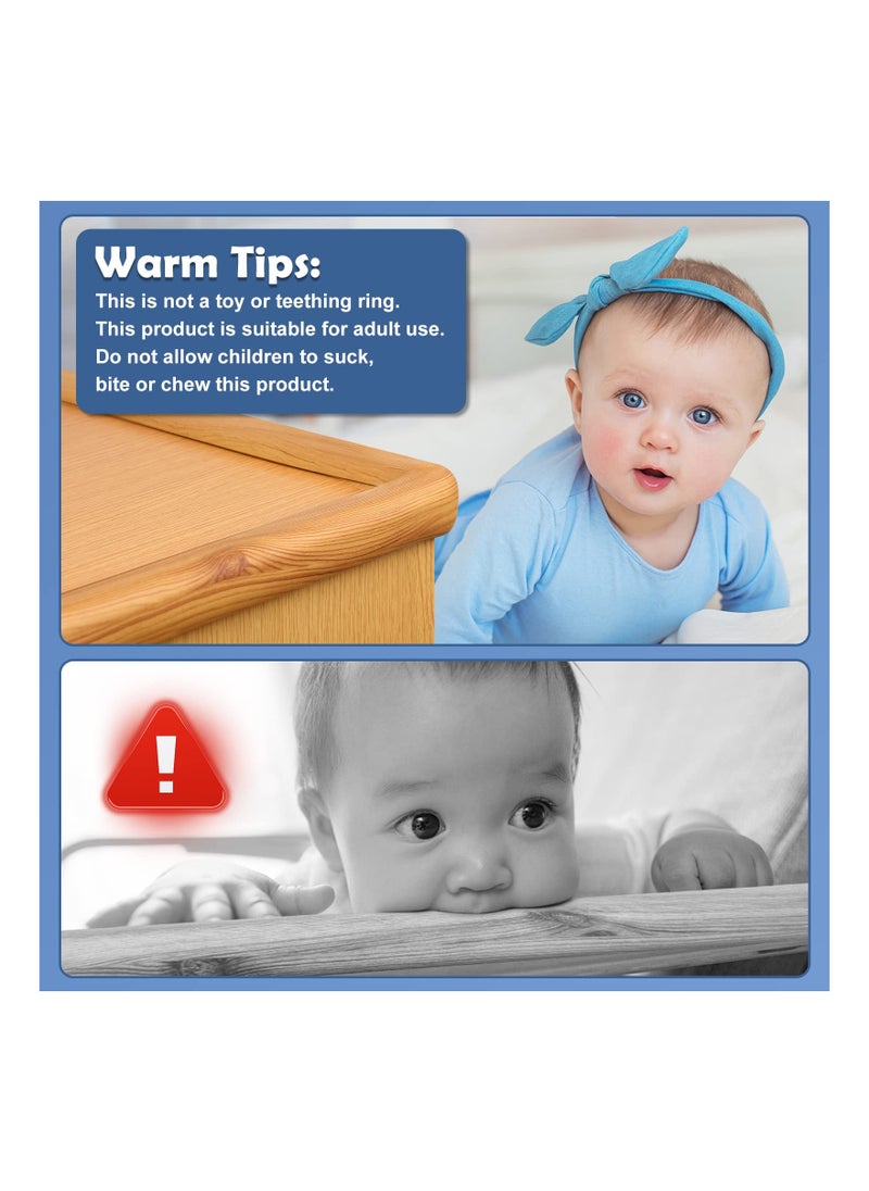 Table Edge Protectors Strip 6.6ft, Baby Proofing, Soft NBR Rubber Foam, Corner Protectors for Furniture Against Sharp Corners for Cabinets, Tables, Drawers, with 1 Rolls Double Sided Tap (Brown)