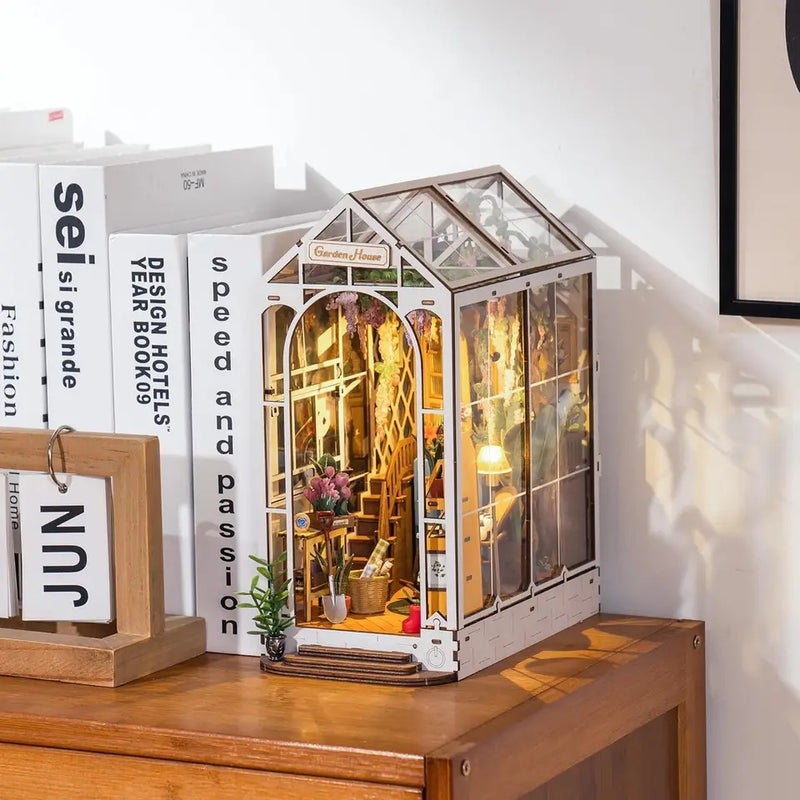 Rolife DIY Book Nook Wooden Miniature Doll House for Bookshelf Insert Furniture, TGB12 - Image 5