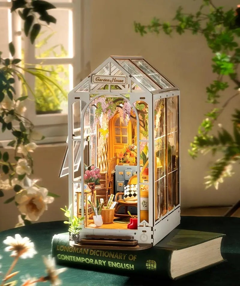 Rolife DIY Book Nook Wooden Miniature Doll House for Bookshelf Insert Furniture, TGB12 - Image 4