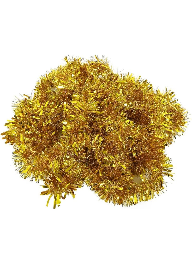 Forty Wings Forty Wings 5 FtFeet Artificial XmasChristmas Tree with Led Christmas Light and 12 Pcs Balls and 2 Pcs Tinsel Garland for Christmas X mas Decorations Xmas Tree Christmas 5 Ft Golden Theme  - Image 2