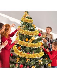 Forty Wings Forty Wings 5 FtFeet Artificial XmasChristmas Tree with Led Christmas Light and 12 Pcs Balls and 2 Pcs Tinsel Garland for Christmas X mas Decorations Xmas Tree Christmas 5 Ft Golden Theme  - Image 3