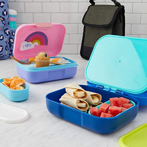 Zoku Kids Mini Bento Lunch Box – Leak Proof BPA Free Snack & Sandwich Tiffin Container (Blue) | Lightweight School Lunch Box for Boys & Girls - Image 4
