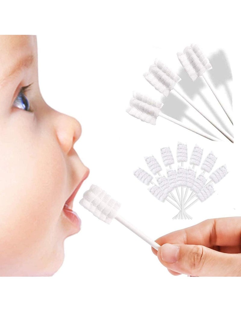 MissTiara Baby Sailing Baby Tongue Cleaner, Baby Toothbrush, Toothbrush Infant Upgrade Gum Cleaner with Paper Handle for Babies Soft Gauze for 0-36 Month Baby (48-Pack) - Image 2