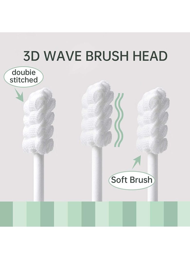 MissTiara Baby Sailing Baby Tongue Cleaner, Baby Toothbrush, Toothbrush Infant Upgrade Gum Cleaner with Paper Handle for Babies Soft Gauze for 0-36 Month Baby (48-Pack) - Image 4