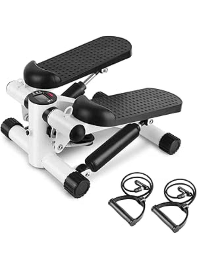 Portable 2-in-1 Mini Stepper Machine with Adjustable Resistance Bands, LCD Monitor,Legs, Thighs, Waist,Tone Your Buttocks, Cardio Exercise and 2 Bungee Cords for Home/Gym Workouts for All. - Image 1