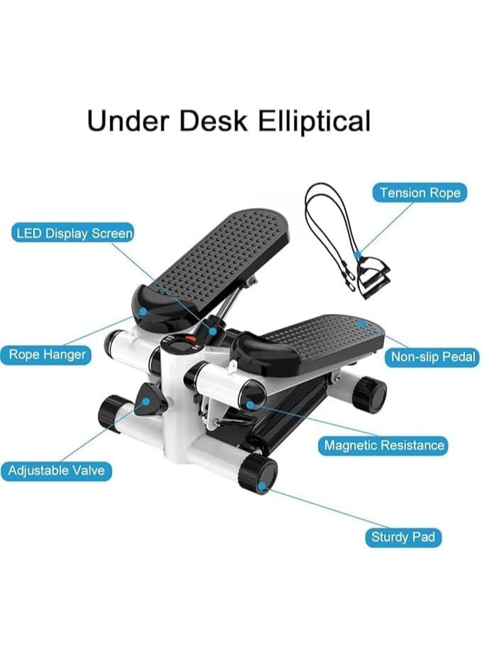Portable 2-in-1 Mini Stepper Machine with Adjustable Resistance Bands, LCD Monitor,Legs, Thighs, Waist,Tone Your Buttocks, Cardio Exercise and 2 Bungee Cords for Home/Gym Workouts for All. - Image 5