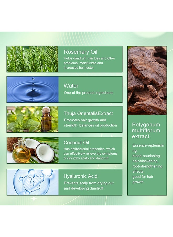 إيلهو زيت تعزيز الشعر وفروة الرأس بالروزماري والنعناع، علاج تساقط الشعر، زيت نمو الشعر للنساء والرجال 60 مل - Image 5