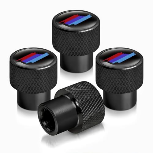 QOMAGO Car tire Valve stem Covers M 3 Color Large car Logo tire Valve caps Metal Material car Exterior Accessories - Image 1