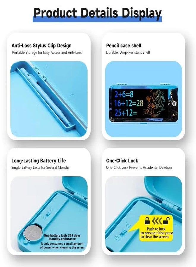 Goyal's LCD Drawing Pen Case for Kids | 2-in-1 Digital Slate & Stationery Box | Eye Protection Screen, One-Key Erase, Lock Button | Educational & Creative LED Drawing Pencil Box for Boys & Girls - Image 5