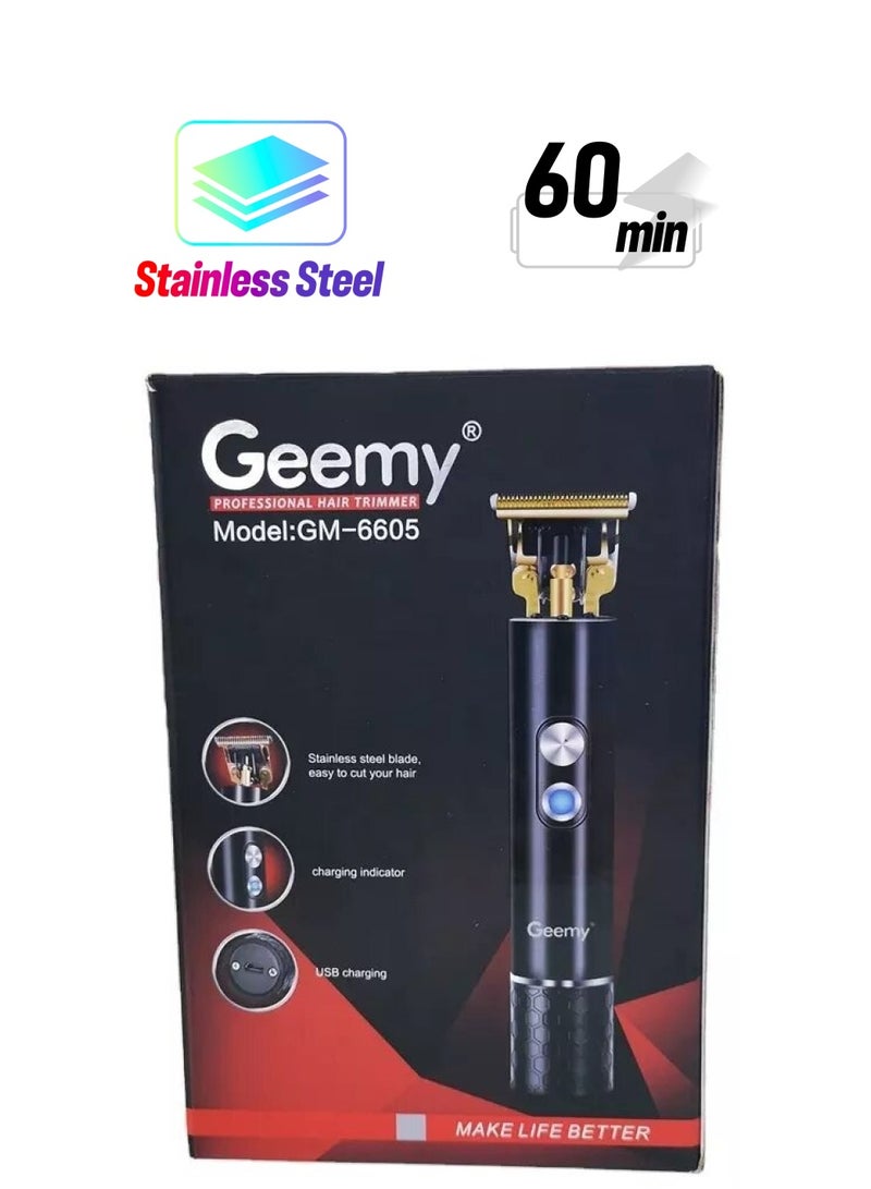 GEEMY GM6605 Professional Rechargeable Hair trimmer Electric Hair Clipper - Image 1
