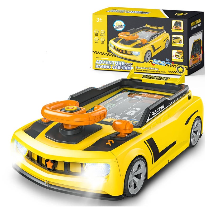 deAO Racing Adventure Car Steering Wheel Toy with Music and Light Kids Simulation Driving Racing Car GameEducational Birthday Gift for Boy Girl Toddler Age 3 4 5 6 7 8 - Image 3