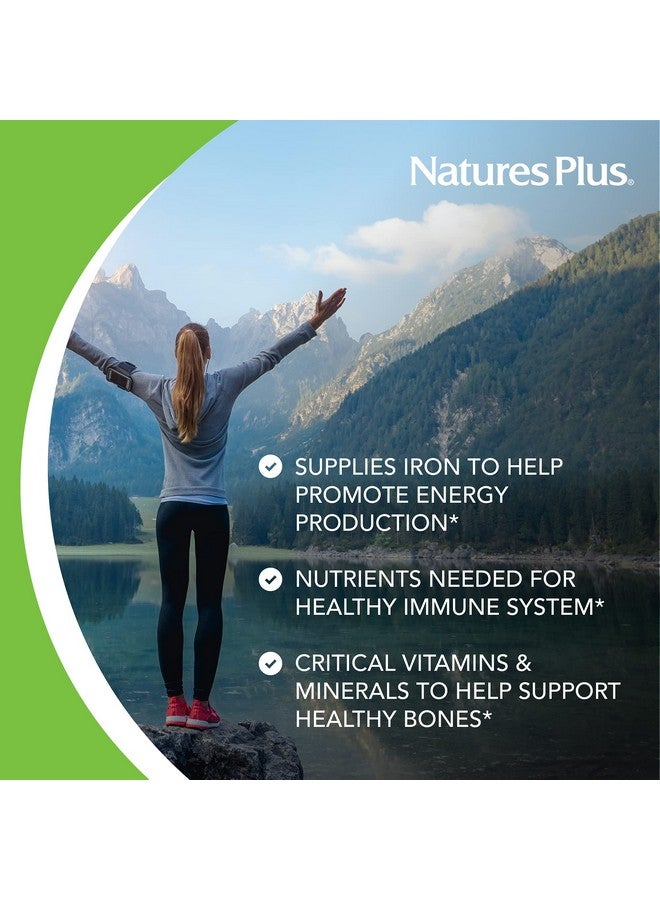Nature's Plus ناتشرز بلس مصدر الحياة للنساء 60 قرص نباتي مكمل متعدد الفيتامينات والمعادن للصحة العامة والطاقة خالي من الجلوتين 30 حصة - Image 4