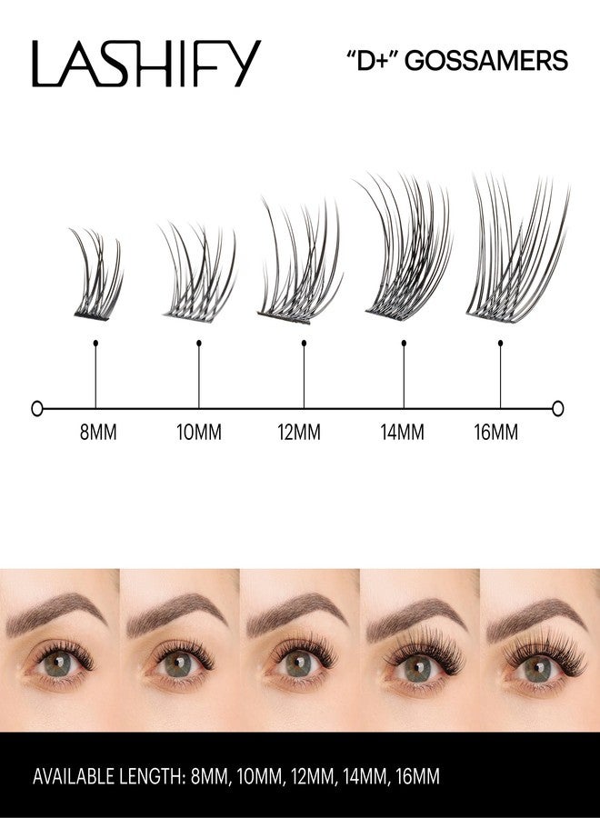 Lashify Drama Plus+ 12mm Gossamer Eyelash Extensions Refill in Black, Easy DIY False Lashes for the Most Delicate, Natural and Long Lasting Look - Image 4