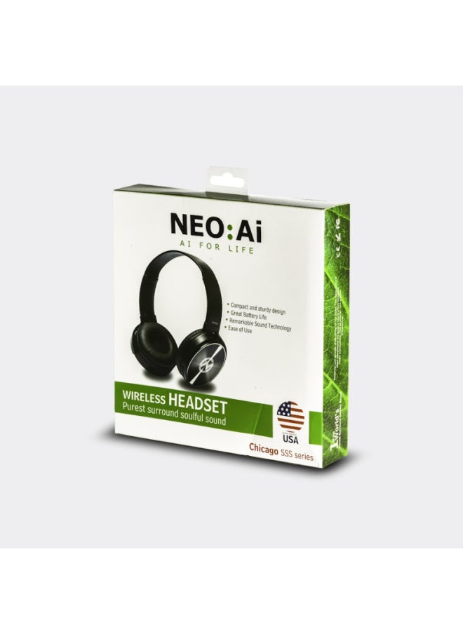 NEO:Ai NEO AI BT Wireless Headset - Black - VEN2006  - Image 3