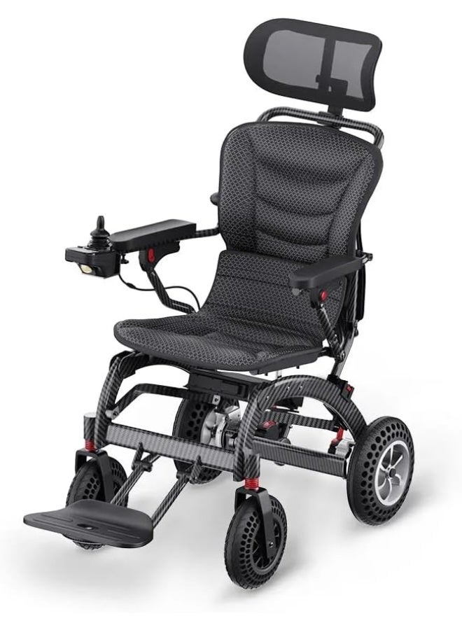 كول بيبي كرسي متحرك كهربائي ببطارية ليثيوم قابلة للإزالة 10 أمبير/ساعة ومحرك بدون فرشاة بقوة 400 واط، بتصميم مريح، كرسي متحرك كهربائي قابل للطي وخفيف الوزن 17.5 كجم، معتمد للطائرات - Image 1