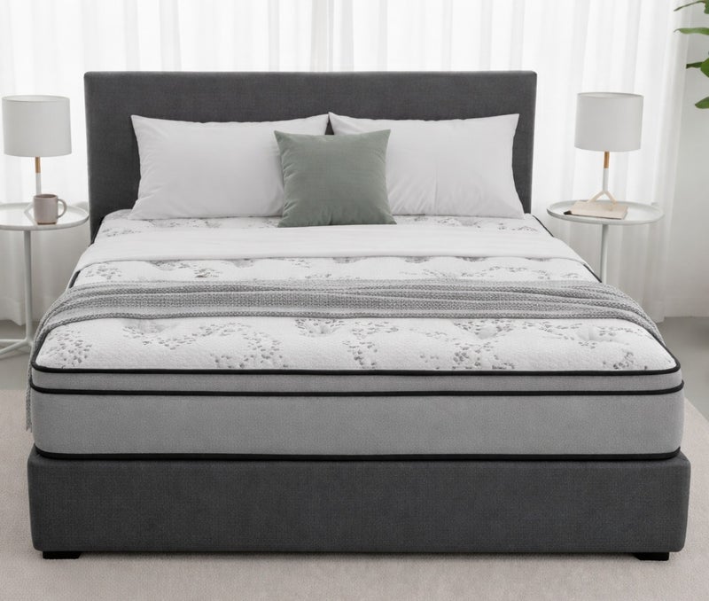 Rexal Home Euro Luxura 20 cm Hybrid Pocket Spring Mattress – King Size 180 × 200 cm | Cool Gel Memory Foam | Medium-Firm Orthopedic Back Support | Motion Isolation & Pressure Relief - Image 1