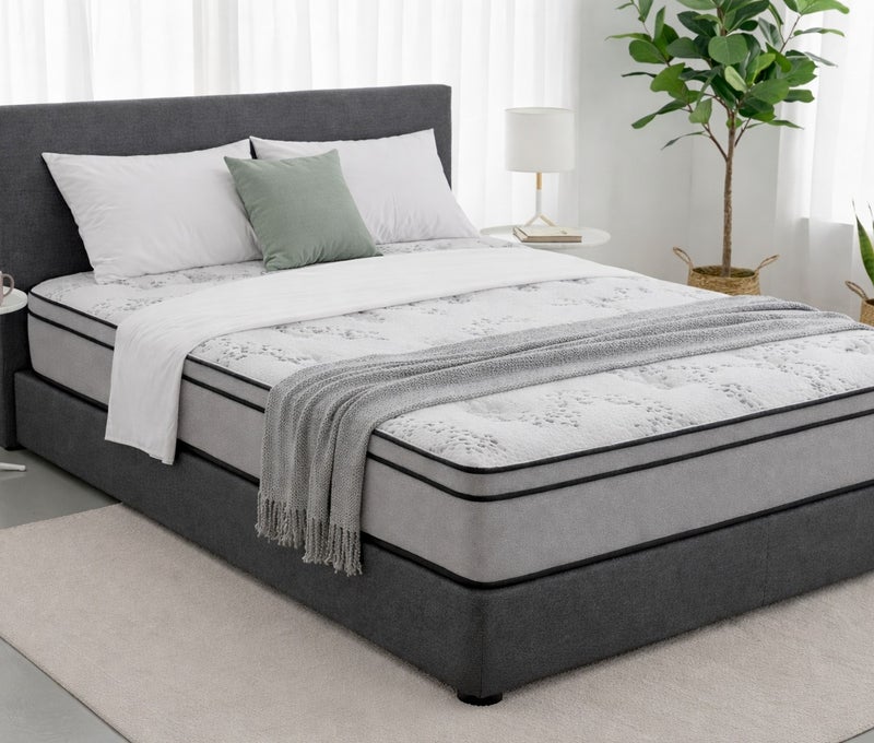 Rexal Home Euro Luxura 20 cm Hybrid Pocket Spring Mattress – King Size 180 × 200 cm | Cool Gel Memory Foam | Medium-Firm Orthopedic Back Support | Motion Isolation & Pressure Relief - Image 2