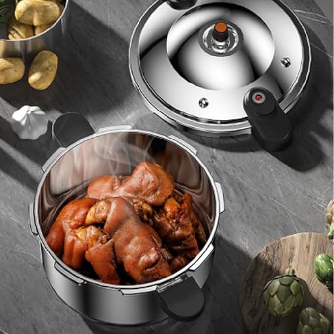 banapoy Pressure Cooker Stainless Steel Pressure Cooker 80Kpa Stove Top Pressure Cooker Instant Fast Cooking Pot Pressure Canner Compatible With Gas And Induction Cooker 16L - Image 4