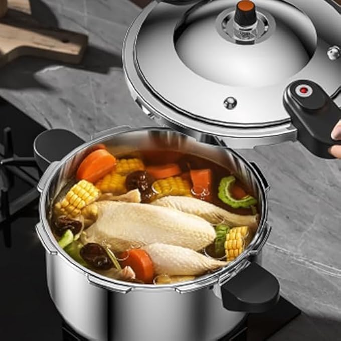 banapoy Pressure Cooker Stainless Steel Pressure Cooker 80Kpa Stove Top Pressure Cooker Instant Fast Cooking Pot Pressure Canner Compatible With Gas And Induction Cooker 16L - Image 5