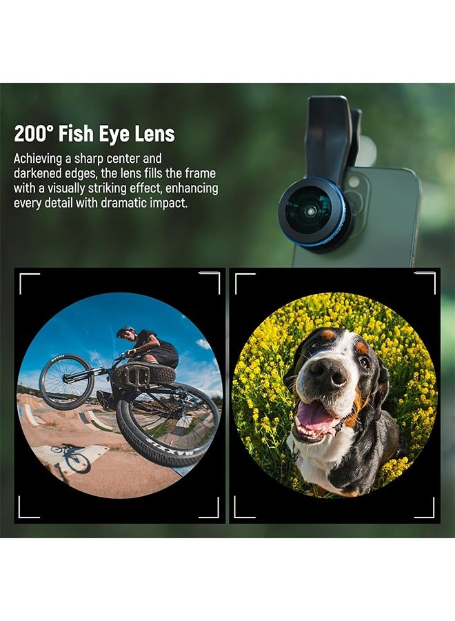 NEEWER 200° Fish Eye VR Lens with 17mm Thread Phone Lens Clip for Panoramic View, Live Streaming, Outdoor Landscape, Architecture, Compatible with iPhone 16 Pro Max S24 Ultra LS-57 - Image 5