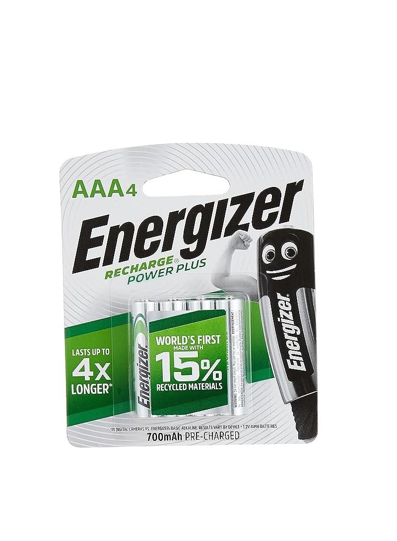 Energizer AAA Rechargeable Battery Pack of 4 - Image 1