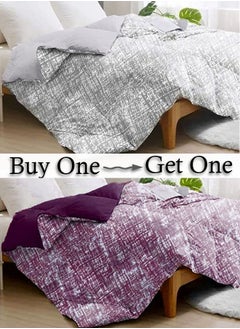 snooze Buy one get one, double face summer quilt, 220*240cm, Maze design  - Image 1