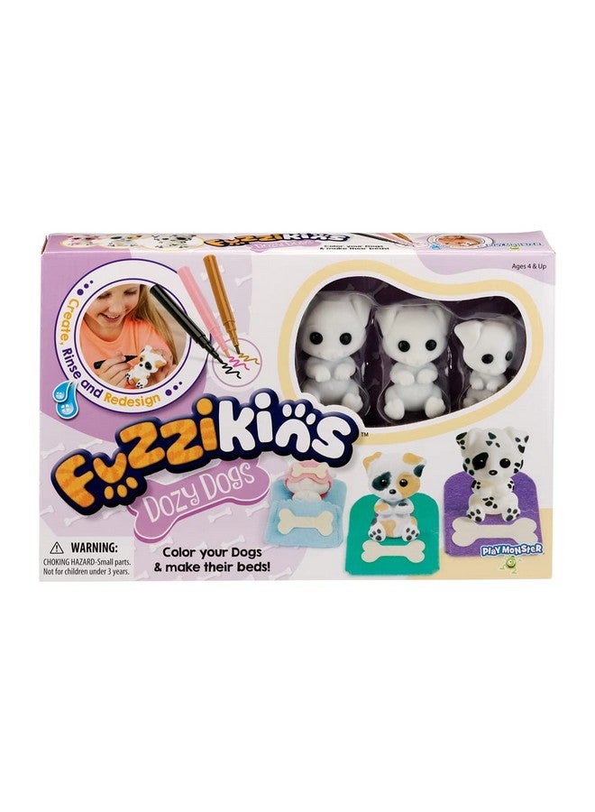 PlayMonster Fuzzikins Dozy Dogs Fuzzy Coloring Arts & Crafts And Toy Design It And Redesign It For Ages 4+ - Image 1