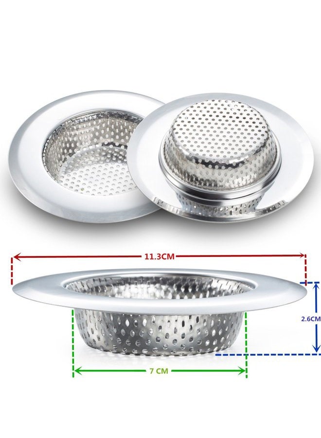 Fengbao 2PCS Kitchen Sink Strainer - Stainless Steel, Large Wide Rim 4.5" Diameter - Image 4