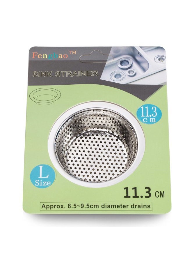 Fengbao 2PCS Kitchen Sink Strainer - Stainless Steel, Large Wide Rim 4.5" Diameter - Image 2