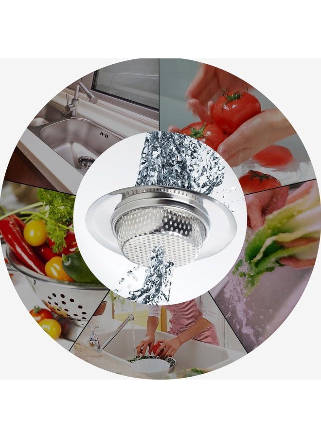 Fengbao 2PCS Kitchen Sink Strainer - Stainless Steel, Large Wide Rim 4.5" Diameter - Image 5