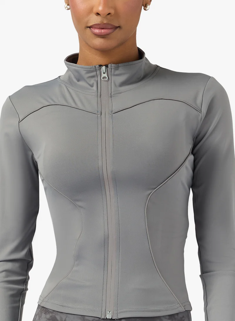 FRWD Sculpting Colorblock Zip Up Track Jacket
