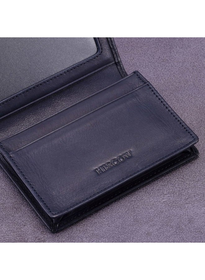 HISCOW Leather Business Card Case Holder for Men & Women, Italian Calfskin, Antiqued Gray, Small, Vintage - Image 5