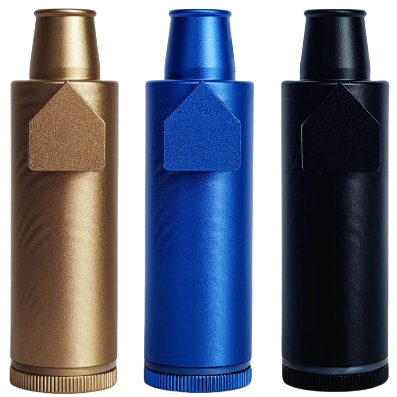 OMO Highcapacity Metal Ieakproof Bottle 3nd Generation Upgrade Version Black Blue GoldPortable Pepper Shaker 3 pack