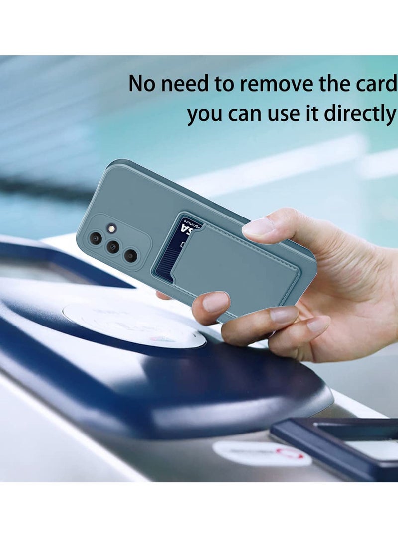 Wtech Silicone TPU With Card Holder Case Cover For Samsung Galaxy A15 4G / 5G 2023 Grey - Image 3