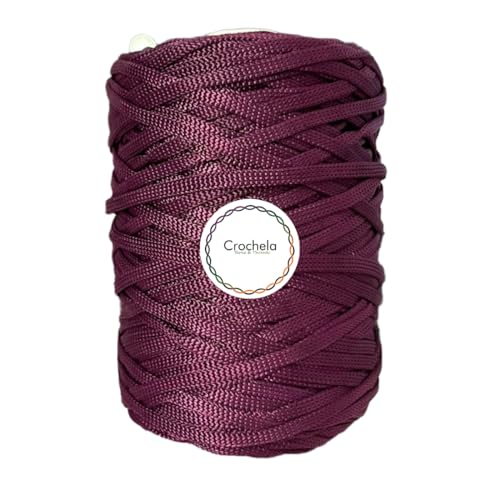 Crochela 4 MM Knitted Macrame Cord/Thread/Dori for Crochet, Knitting and Macrame (Weight : 250 Grams | Length : 100 Meters) (Purple) - Image 1