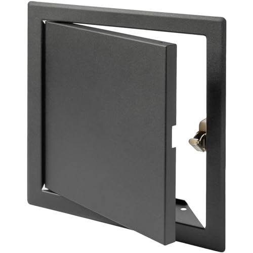 Vent Systems 8'' x 8'' Inch Anthracite Metal Access Panel with Click Function - Easy Access Doors - Access Panel for Drywall, Wall, Electrical and Plumbing Service Door - Image 1