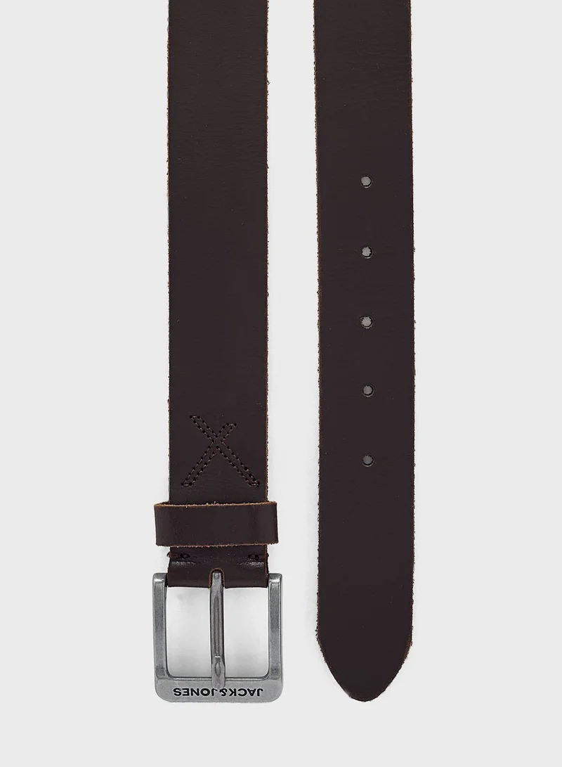 JACK & JONES jacrock LEATHER Buckle  BELT