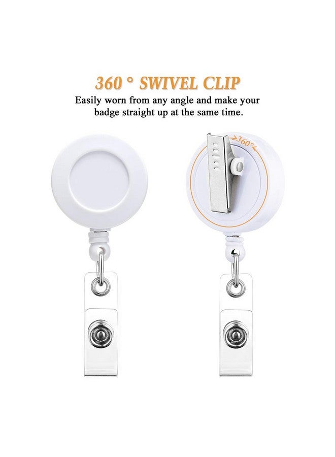 Soleebee 24'' Retractable Badge Reel, Mixed Random Solid Color Nurse ID Badge Holder with 360° Swivel Alligator Clip (Pack of 12) - Image 3