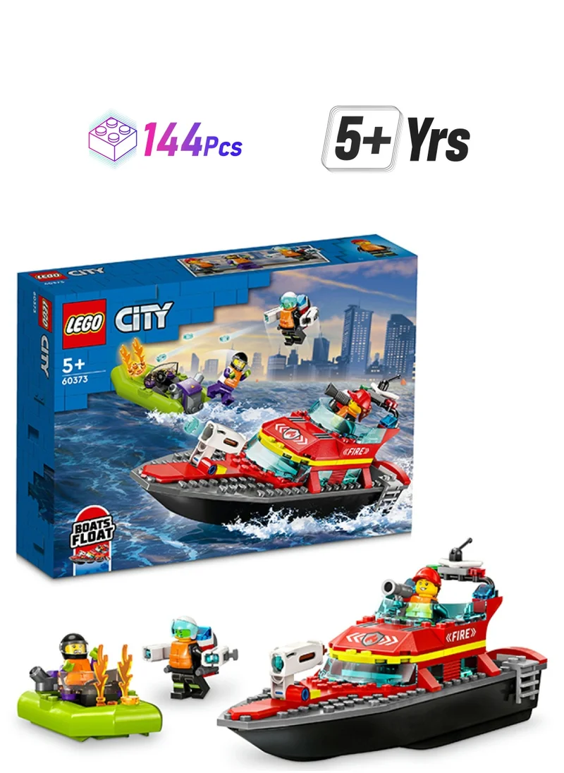 ليغو City Fire Rescue Boat 60373 Building Toy Set (144) Pieces