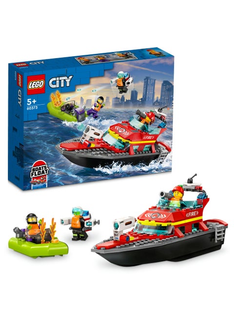 مجموعة لعبة بناء قارب الإنقاذ من الحريق 60373 من LEGO® City (144 قطعة)