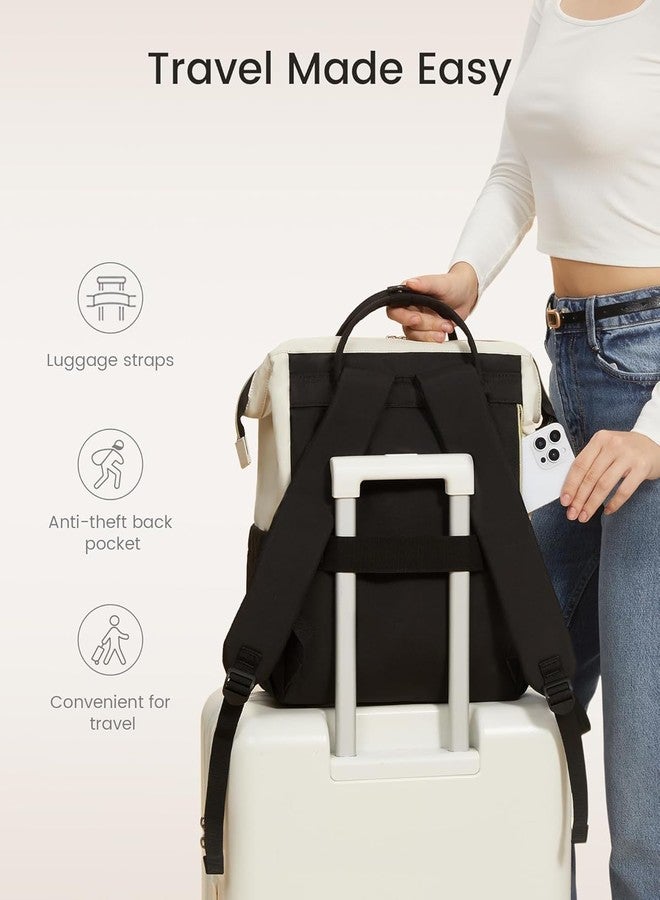 RECTITUDE Laptop Backpack for Women, 17 Inch Work Business Backpacks Purse With Large Capacity, Waterproof Nurse Bag College Bookbag for School, Waterproof Casual Daypack for Travel (Gray) - Image 3