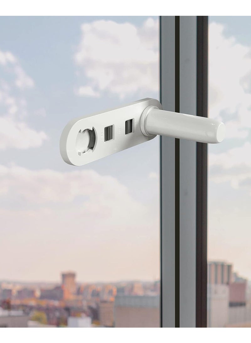 Sliding Door Lock for Child Safety, Childproof Sliding Glass Door Lock, Baby Safety Slide Window Locks for Kids Proof Patio Closet Doors No Drilling Tools Needed Easy Installation 2Pcs  - Image 1