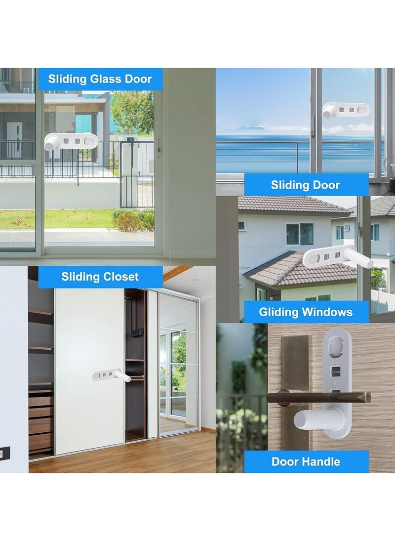 Sliding Door Lock for Child Safety, Childproof Sliding Glass Door Lock, Baby Safety Slide Window Locks for Kids Proof Patio Closet Doors No Drilling Tools Needed Easy Installation 2Pcs  - Image 2