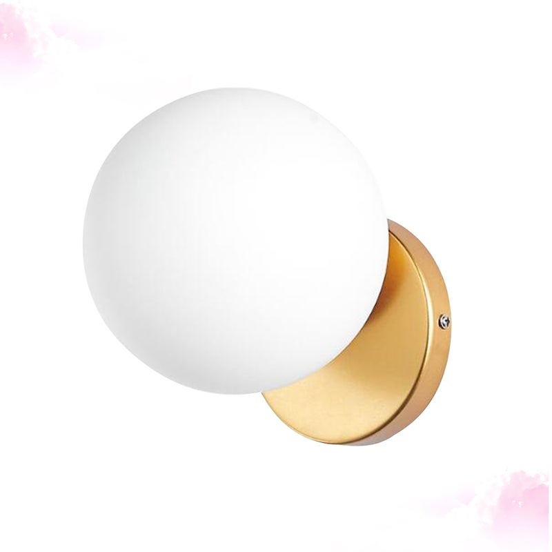 2pcs Modern Bedside Wall Light Round Decorative Lamp Stylish Household Corridor Wall Lamp For Home (Golden) - Image 1