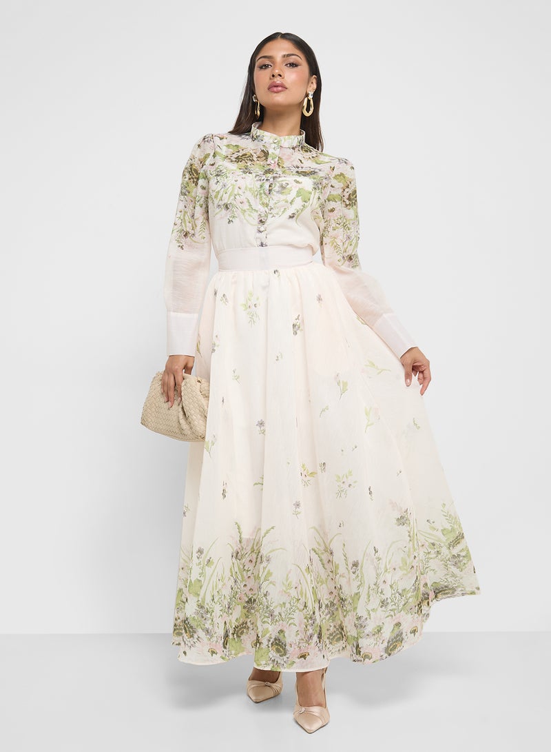 Khizana Print Shirt & Skirt Set - Image 5