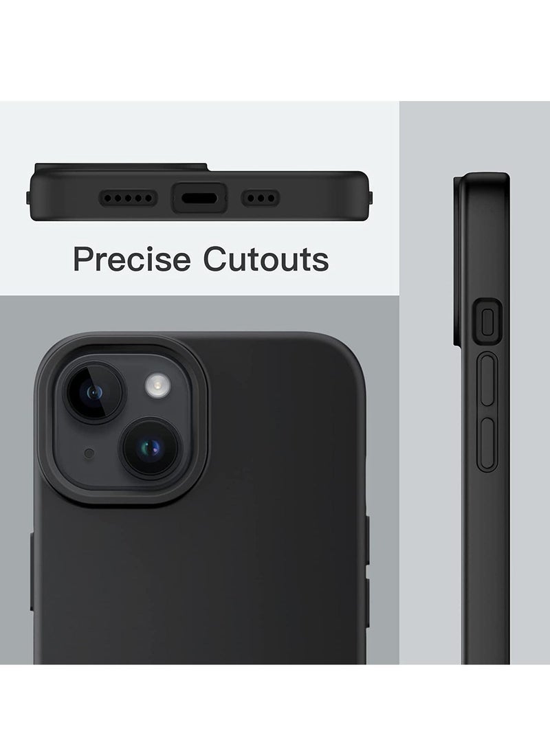 Raxoom Silicone Case for iPhone 14 6.1-Inch, Silky-Soft Touch Full-Body Protective Phone Case, Shockproof Cover with Microfiber Lining (Black) - Image 5