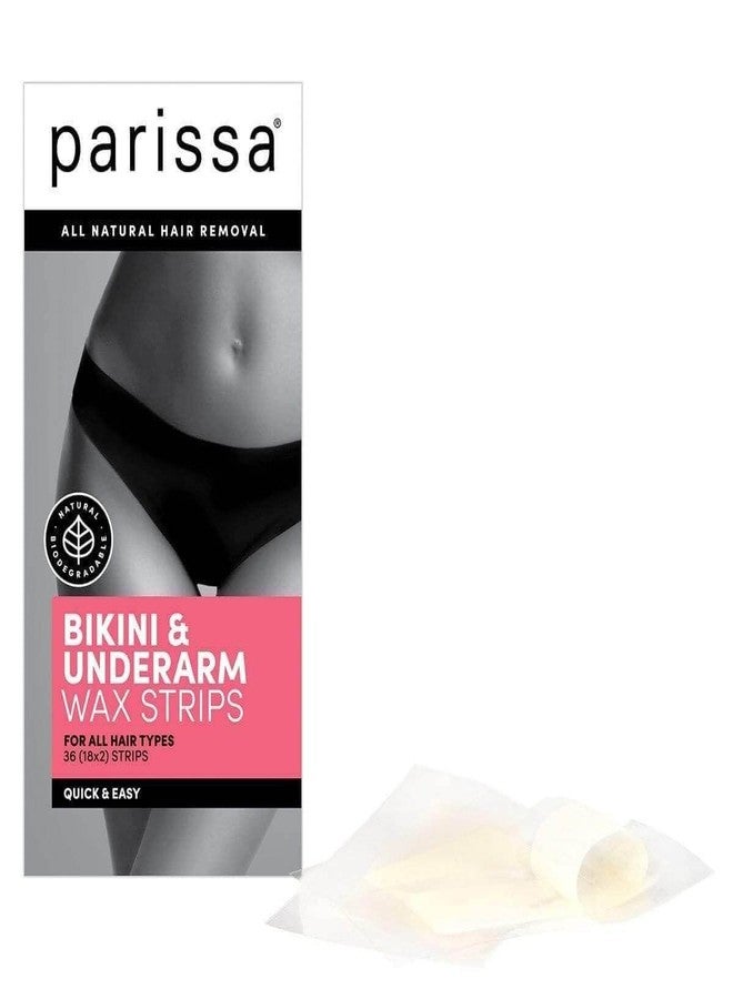 Parissa Wax Strips - Bikini & Underarm Kit | Ready-to-Use Hair Removal Strips for Bikini Waxing & Brazilian Wax,Natural | For Sensitive Skin with Post-Wax Ultra Soothe Oil| 3 Sizes| 36 Strips (18 x 2) - Image 3